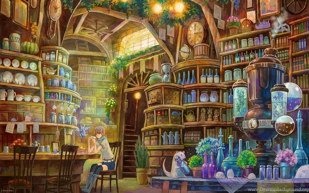 Download 1680x1050 Alchemy Lab By Kemi Neko Wallpapers