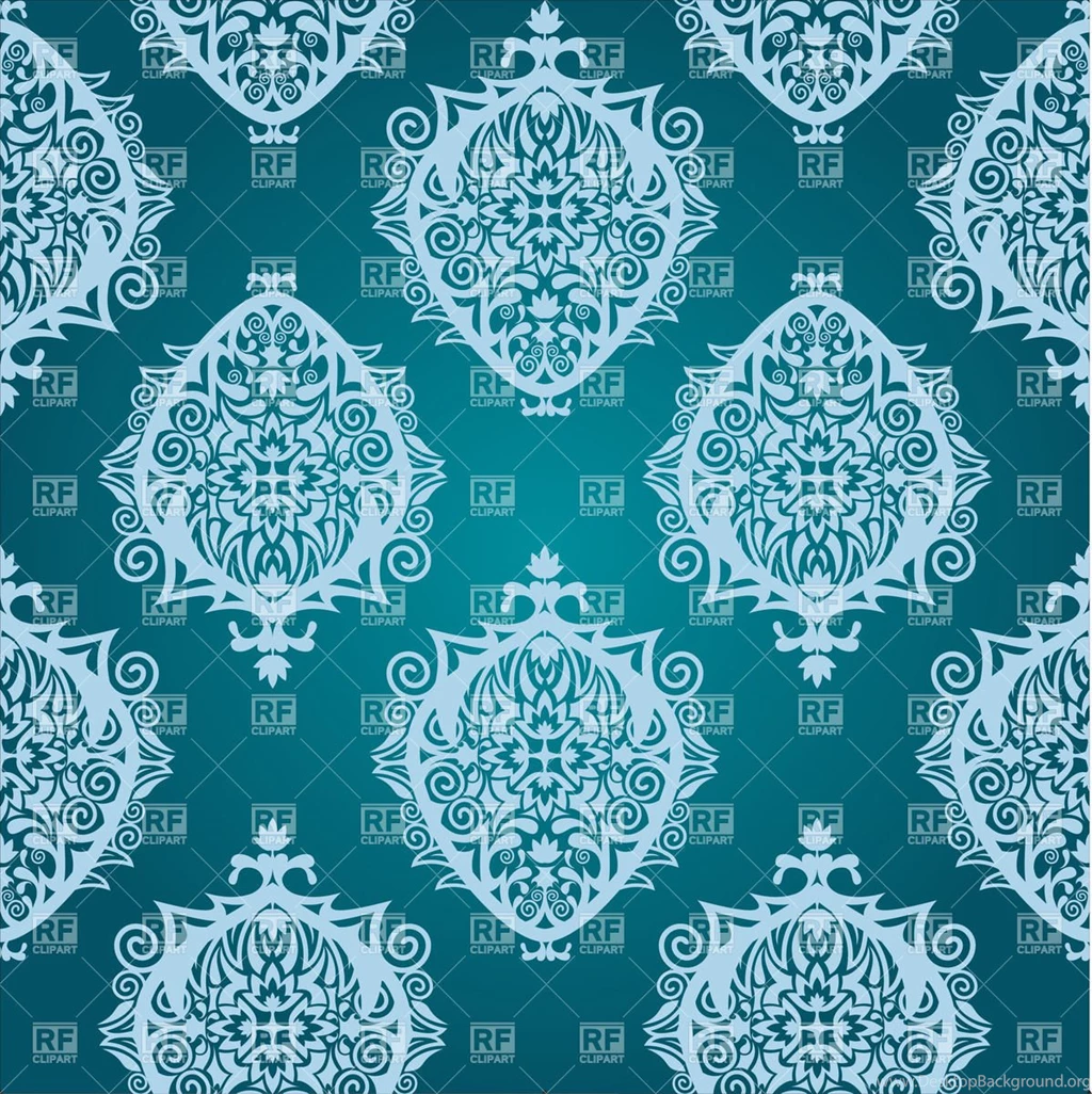 Damask Blue Wallpapers Wallpapers HD Wide