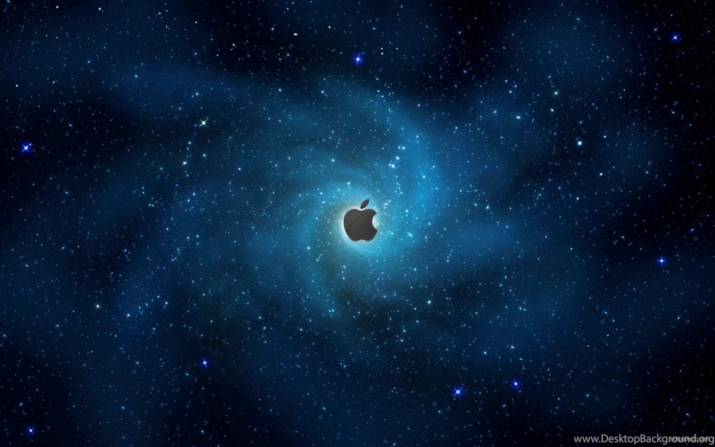 Download Classic Apple Space Logo Widescreen Wallpaper—Free Wallpapers