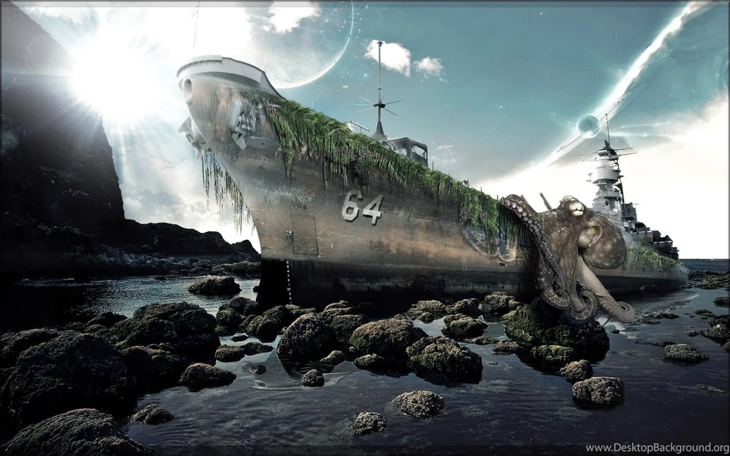 Surreal Octopus Navy