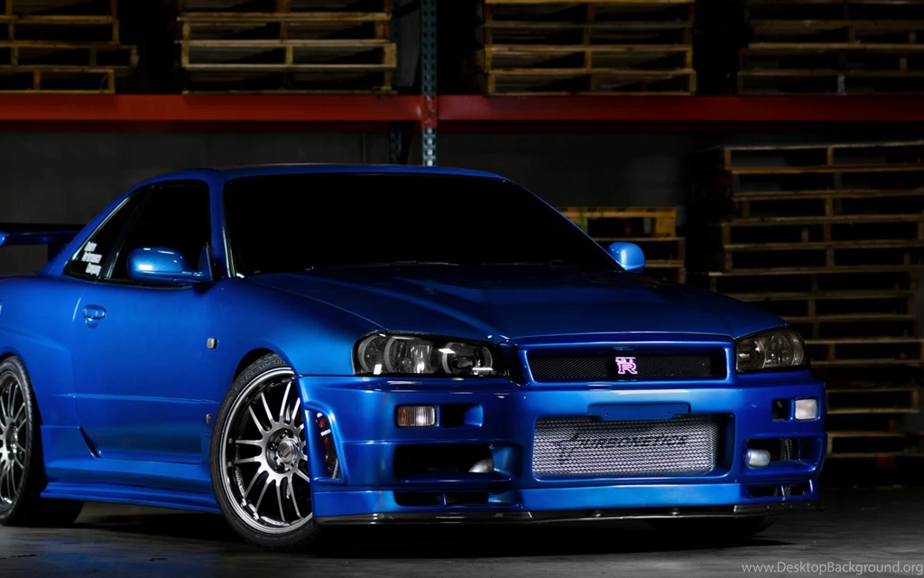 Download Wallpapers 2560x1600 Nissan Skyline, Gtr, R34, Blue, Front ...
