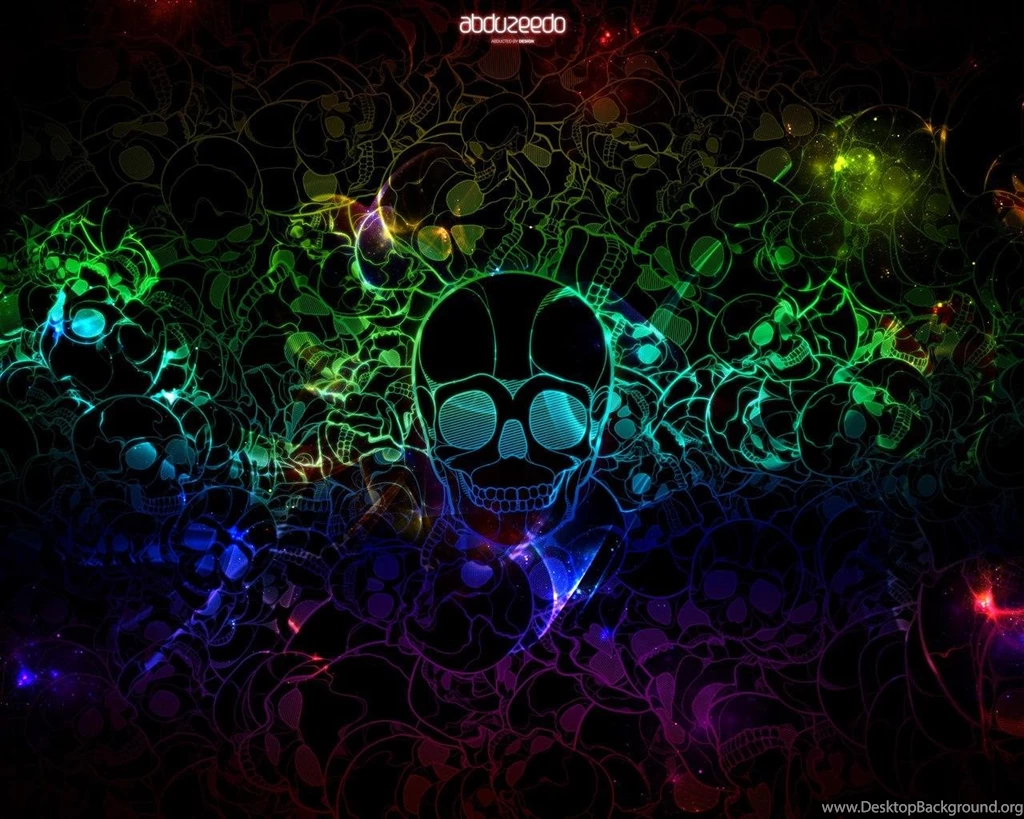 Skulls Rainbow Abstract Hd Wallpapers (