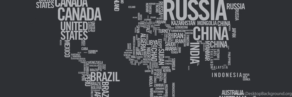 Download World Map Typography HD Wallpapers For Twitter Header ...