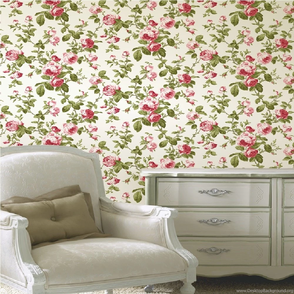 Fine Decor Heritage Large Floral Rose Flower Wallpapers FD40171