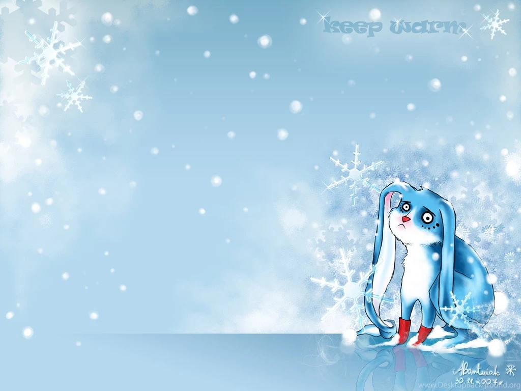 Blue Winter Rabbit   Wallpapers By En B On DeviantArt