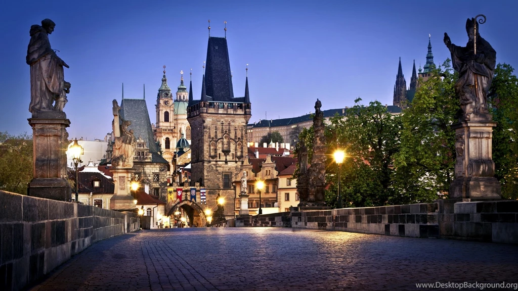 Full HD Wallpapers Prague Old City Night, Desktop Backgrounds HD 1080p