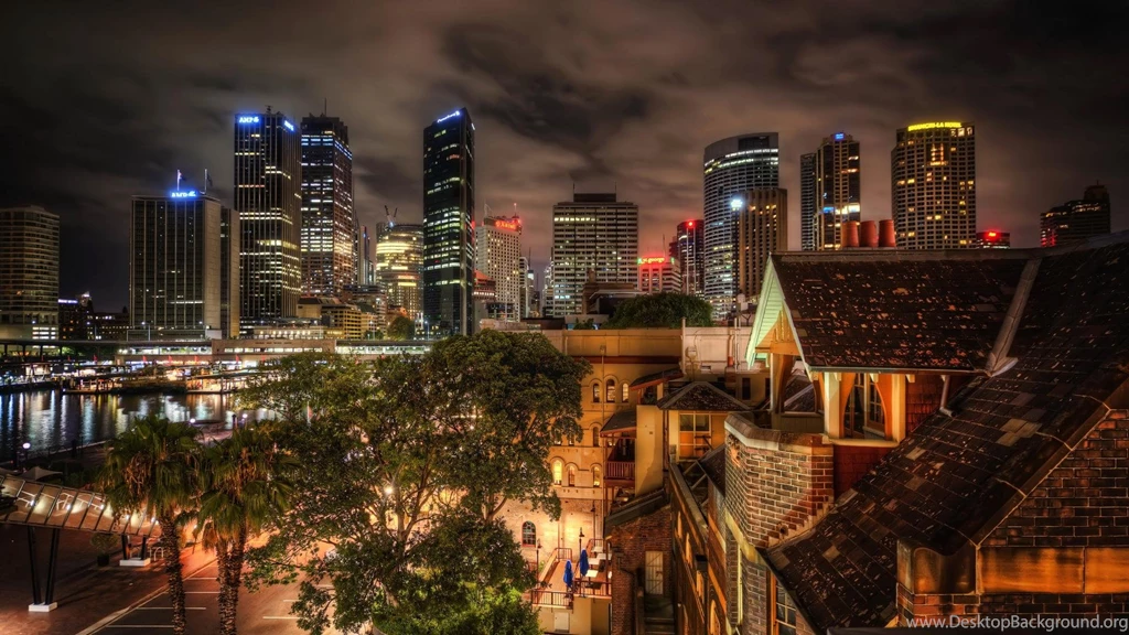Old Sydney Across The Harbor From The Modern City (
