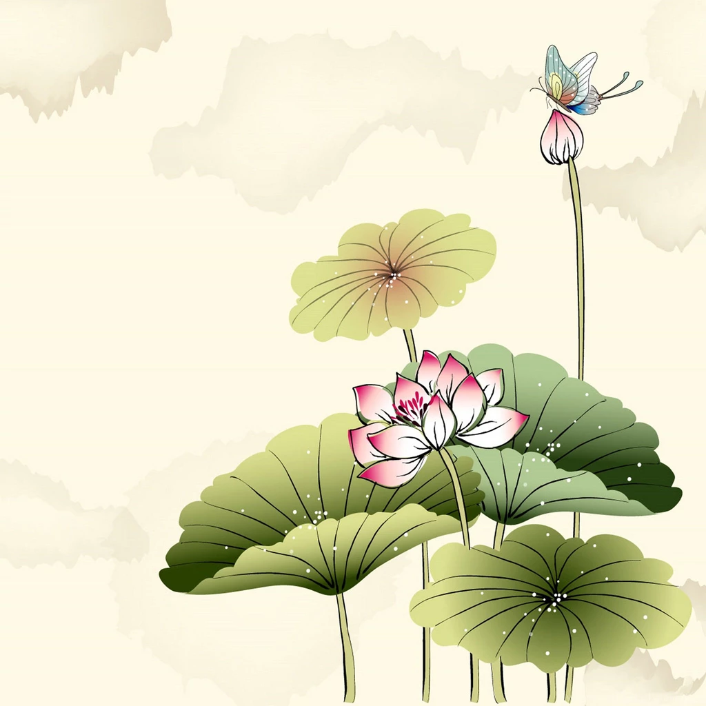 iPad Wallpapers Lotus Painting Plant & Flower, New IPad, iPad 3 ...