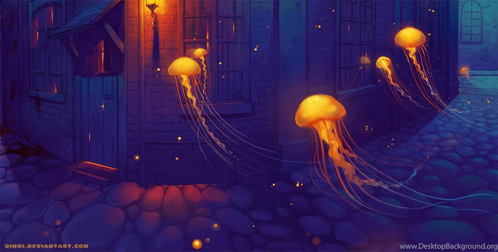 Medusa Deviantart Surreal Jellyfish Artwork Glow