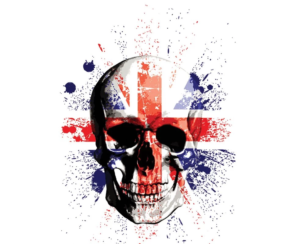 Sony Xperia Ion Decal Skin Union Jack Skull
