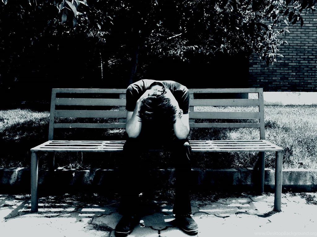 Man Alone Surviving Depression Sadness And Feeling Lonely ...