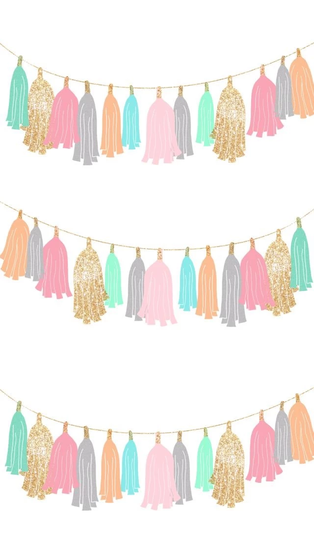 pastel tassel garland