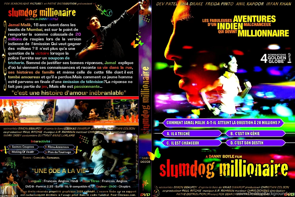 SLUMDOG MILLIONAIRE Crime Drama Romance Thriller Poster D ...