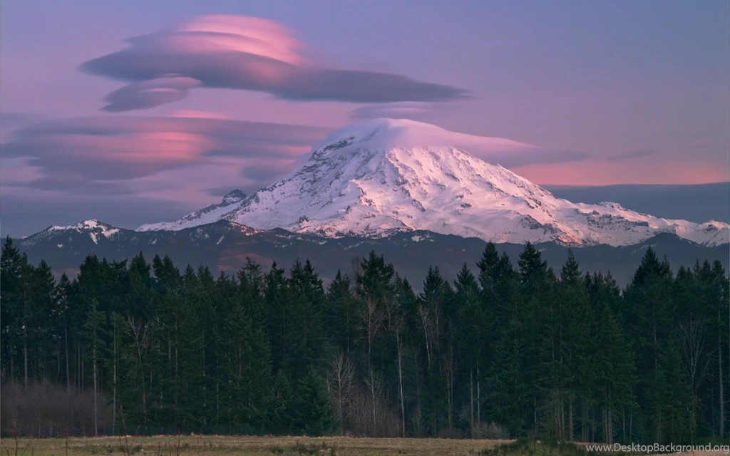 Mt Rainier Lenticular Clouds Wallpapers