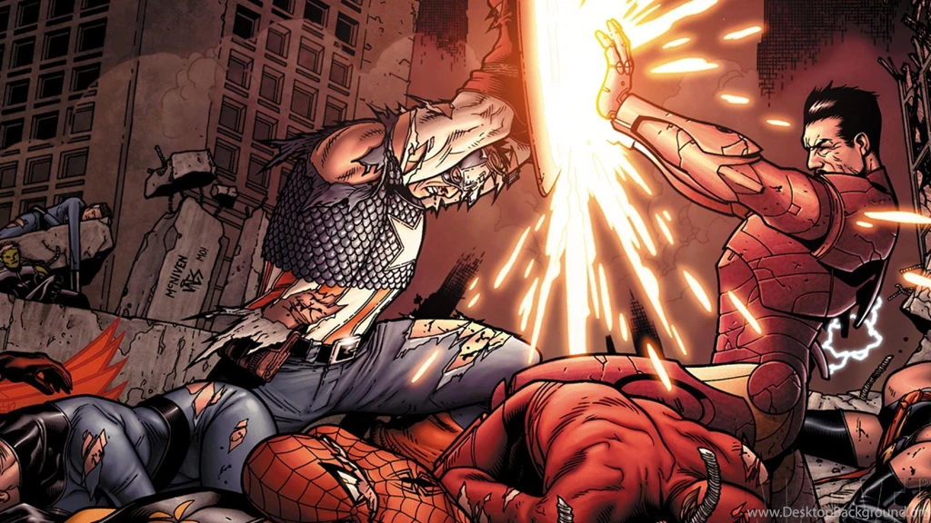 Captain America Iron Man Marvel Comics Wallpapers (