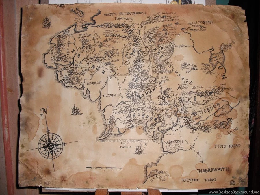 Commission Middle Earth Map By Aryundomiel On DeviantArt