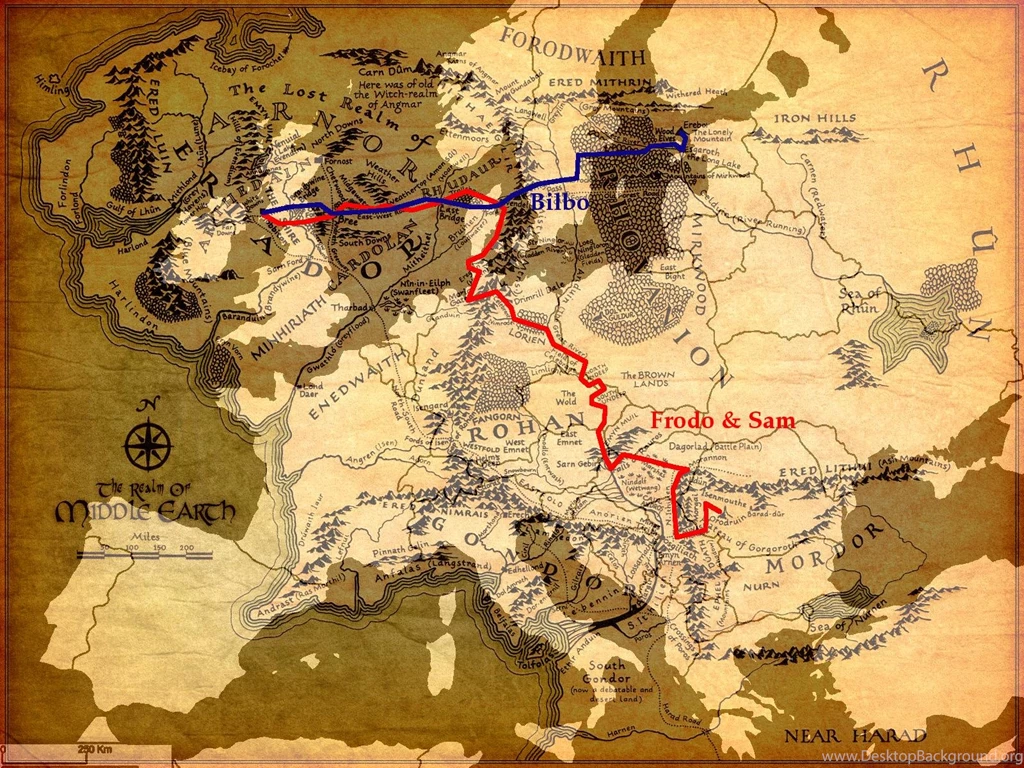 Mapping Europe And The USA Over Tolkiens' Middle Earth ...