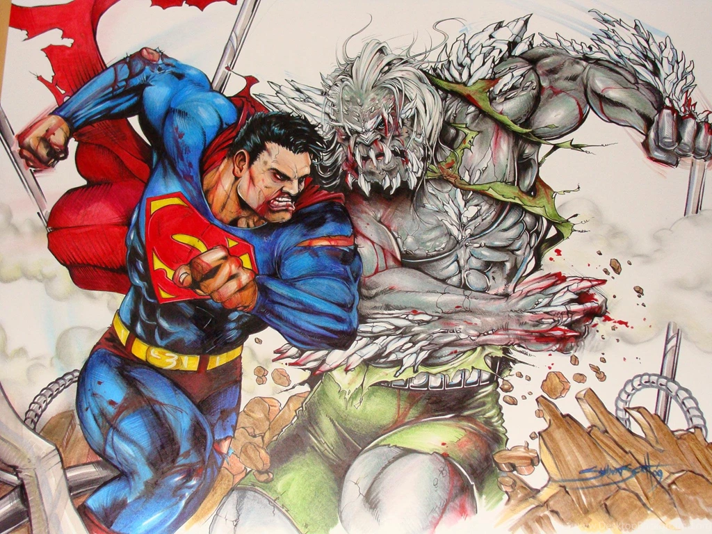 SUPERMAN VS DOOMSDAY WALLPAPER (