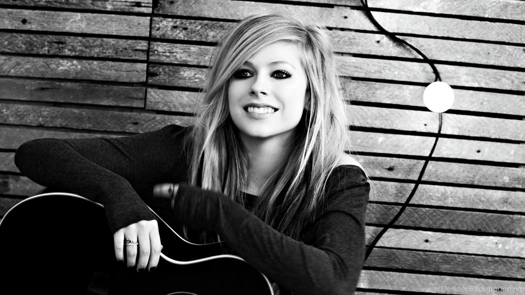 Download Wallpapers 1920x1080 Avril Lavigne, Guitar, Smile ...