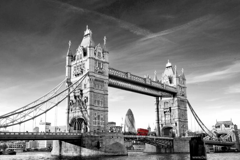 Black And White Tower Bridge Mural