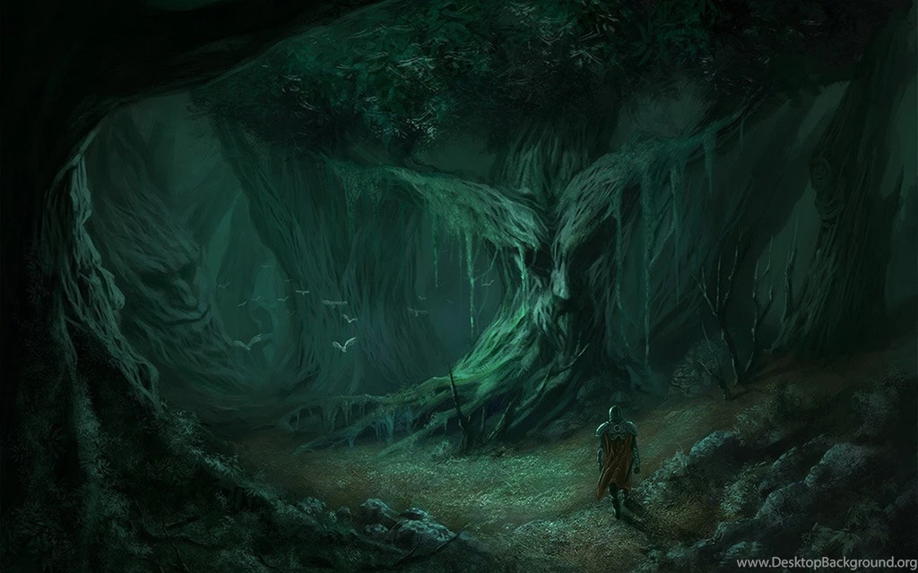 Creepy forest green knight medieval tree.jpg