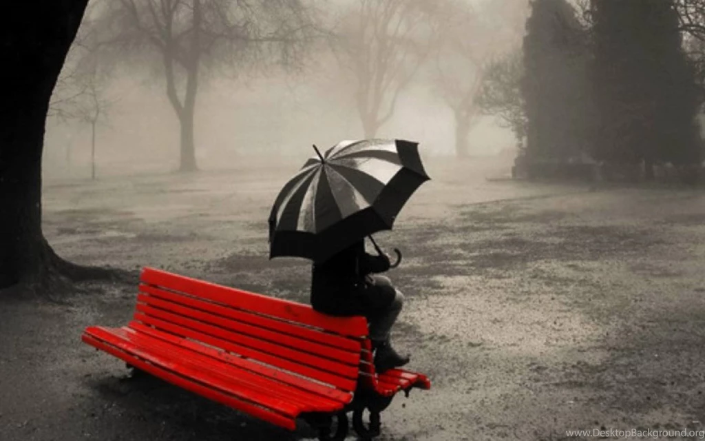 Girls Fog Selective Coloring Umbrellas Wallpapers (