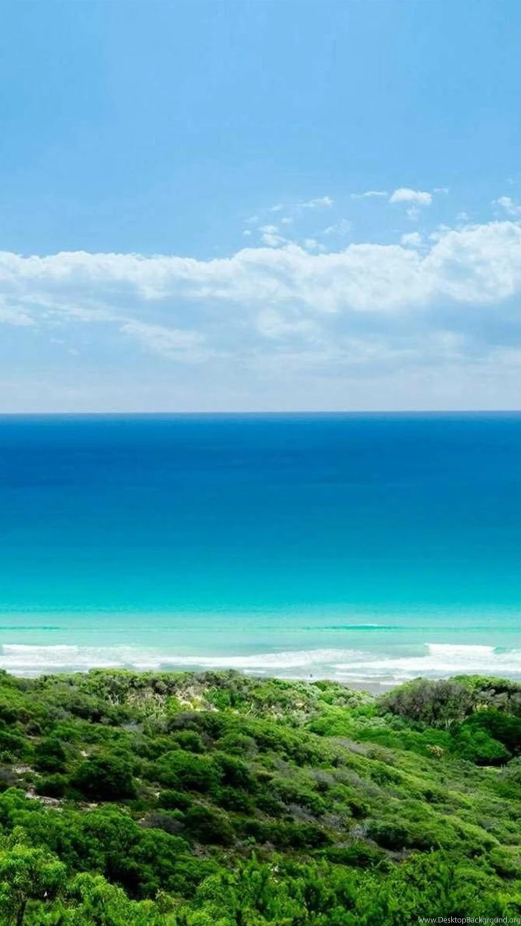 Pure Beautiful Seaside Hill Ladnscape iPhone 6 Wallpapers Download ...