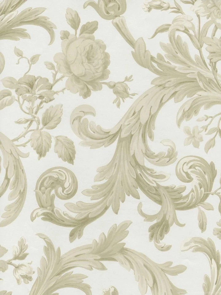 Yellow Kd70013 Floral Arabesque Wallpapers By Brewster