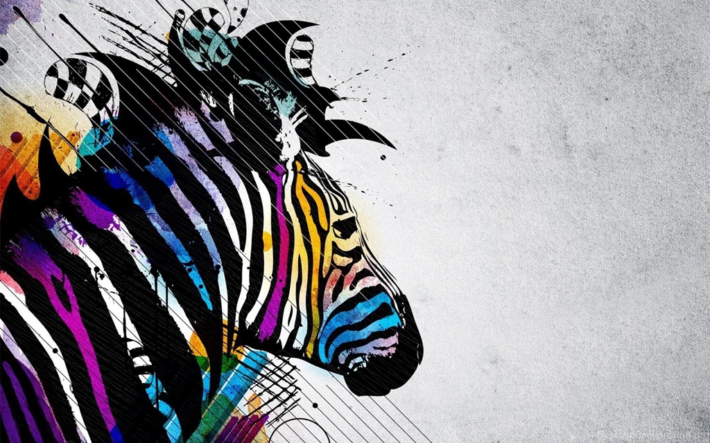 Zebra Colored Backgrounds Wallpapers Zebras Three (