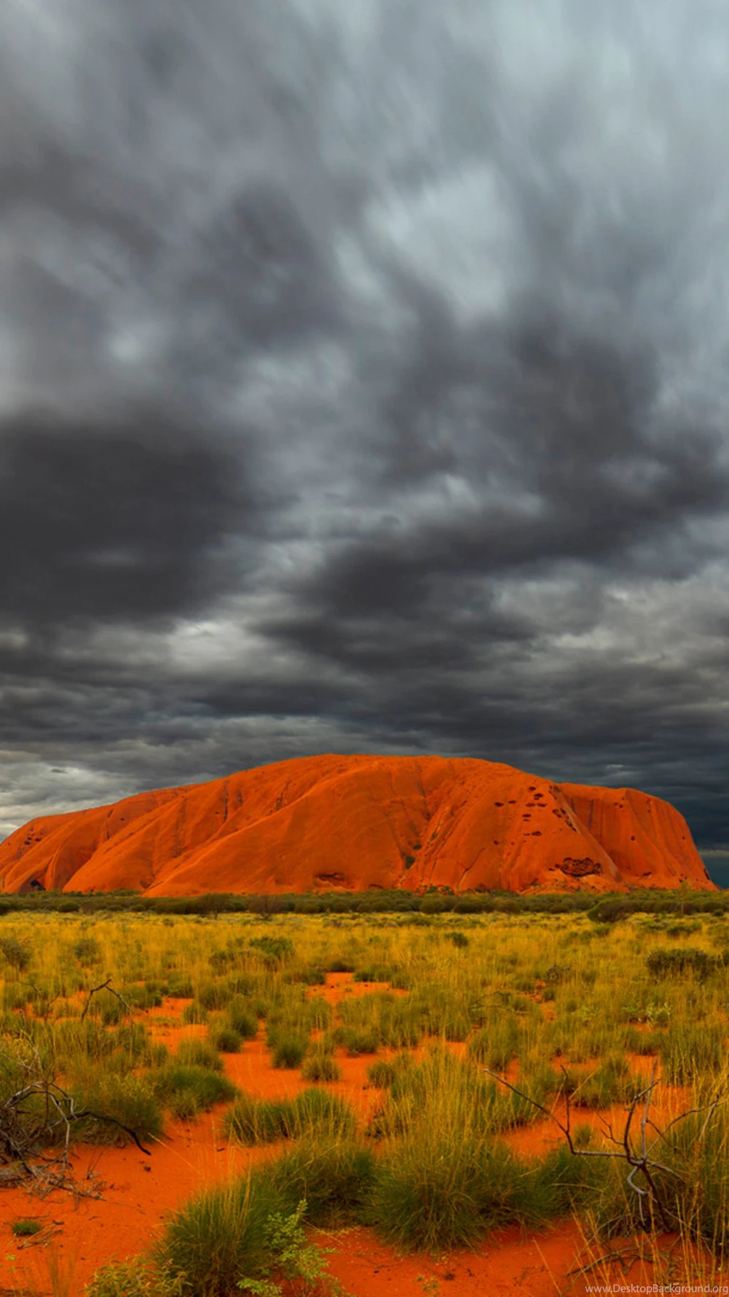 Wallpapers Download 1242x2208 Ayers Rock And Sky With Clouds In ...