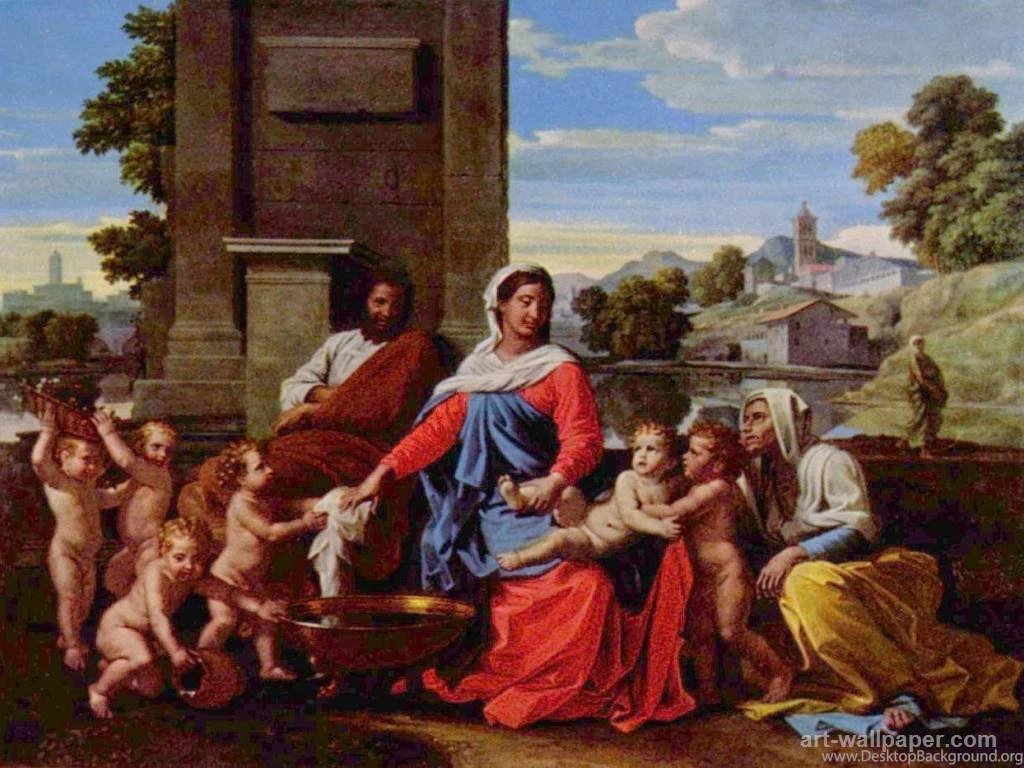 Holy Family Poussin Nicolas Wallpapers Desktop Background Images, Photos, Reviews