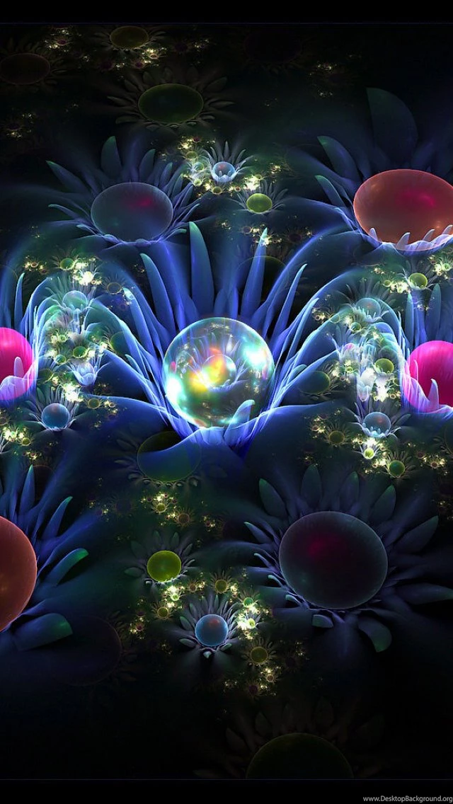 3D Abstract Flower Effect iPhone 5 Wallpapers