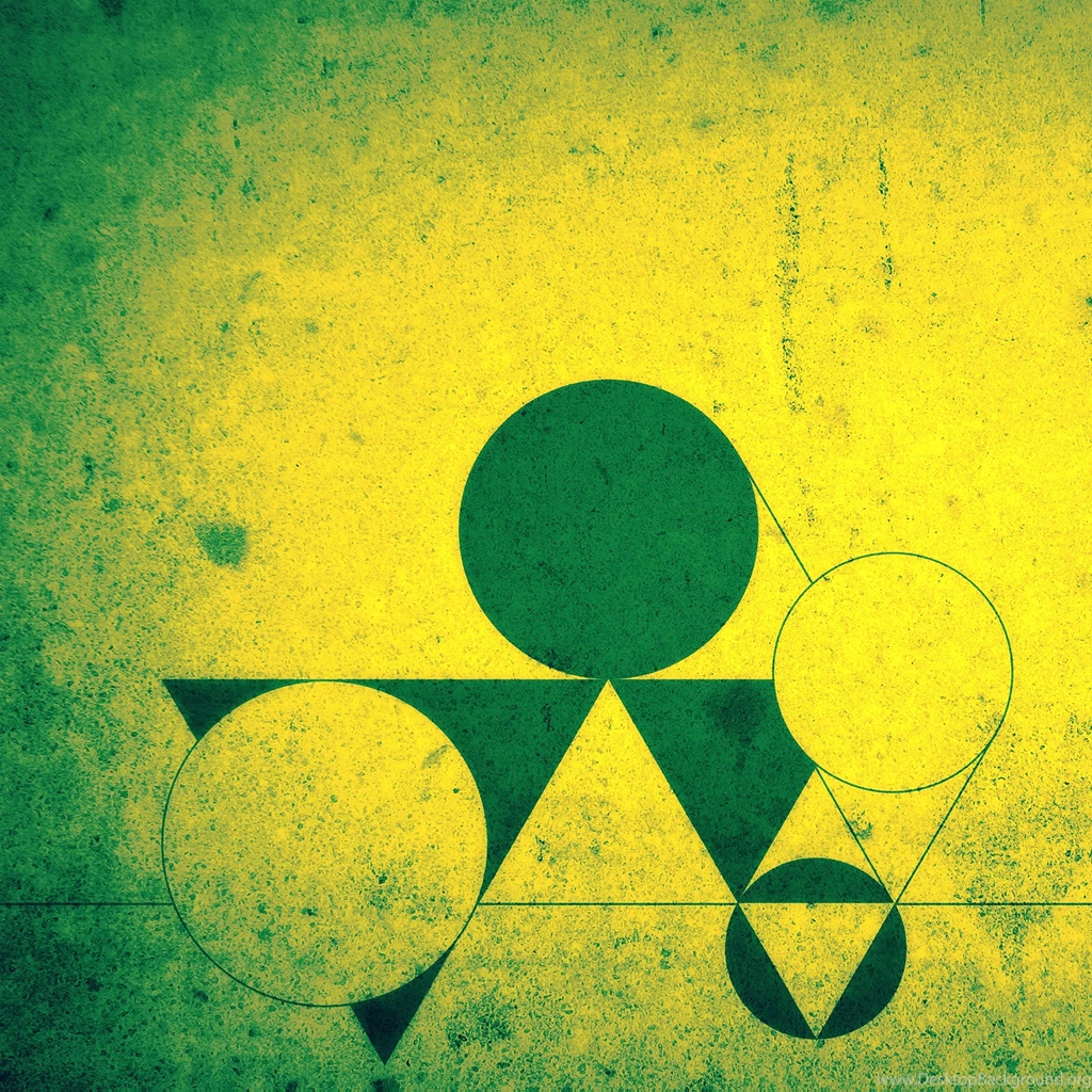 Green Shapes iPad Air Wallpapers Download