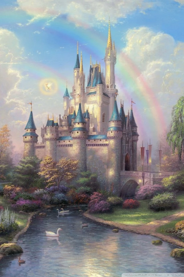Cinderella's Castle By Thomas Kinkade HD Desktop Wallpapers ...