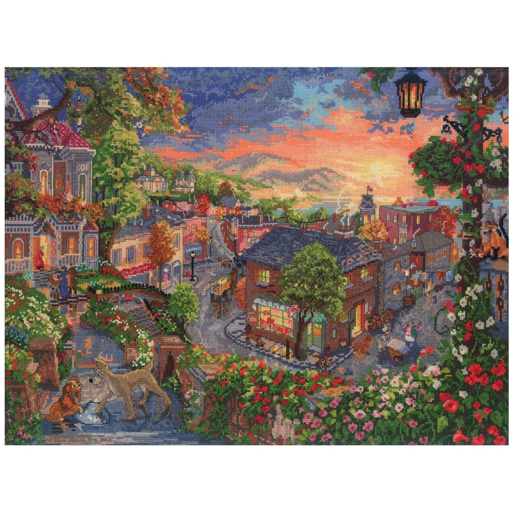 Disney Dreams Collection By Thomas Kinkade Lady & The Tramp 16"X12 ...