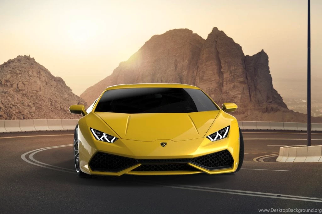 Lamborghini Huracan Yellow Mountain Wallpapers