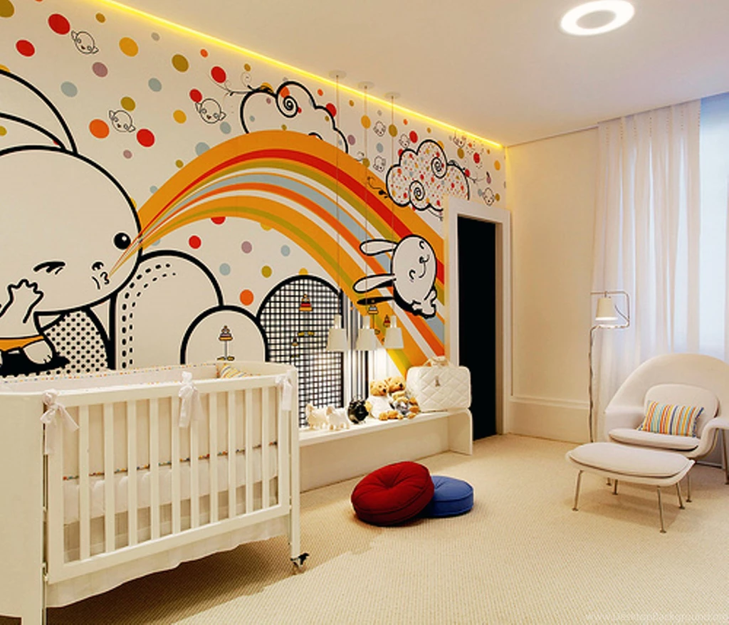 Appealing Nursery Room Decorating Ideas With Kailyn Decal Image ...