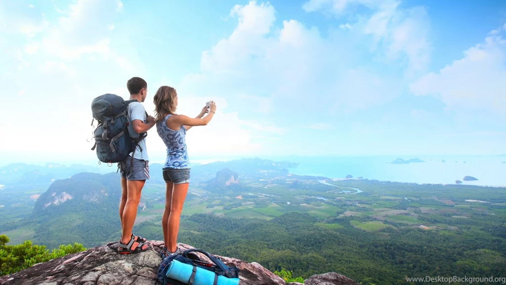 Download Wallpapers 1920x1080 Couple, Mountain, Peak, Travel Full ...