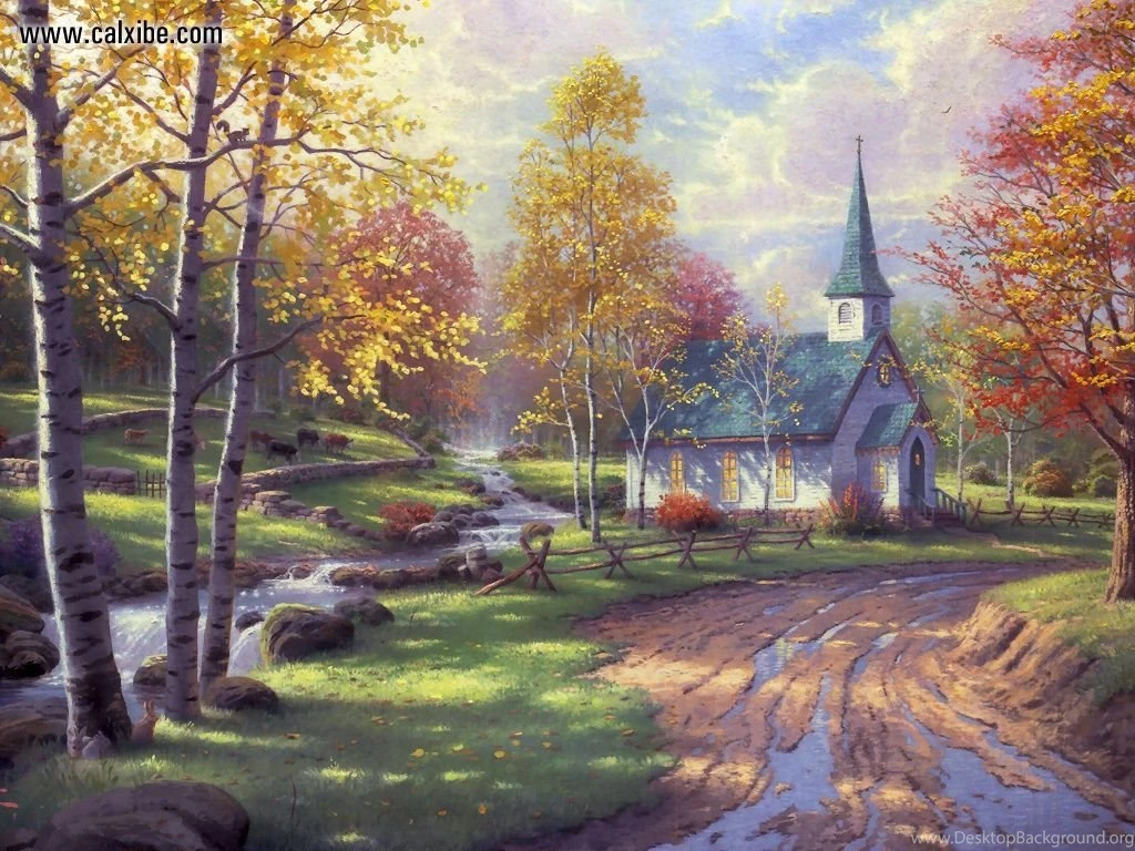 Drawing & Painting: Kinkade The Aspen Chapel, Picture Nr. 12408