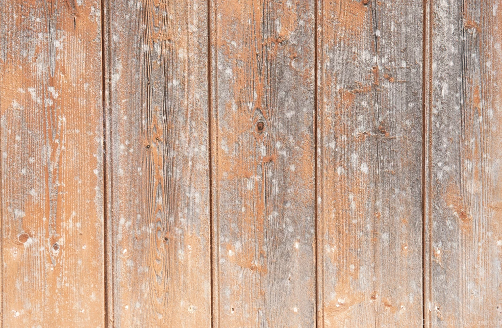 Once Painted Orange, Fading Wooden Wall Backgrounds Texture