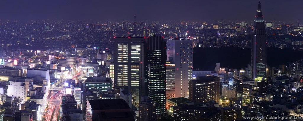 Download Wallpapers 2560x1024 City, Night, Skyscraper, City ...