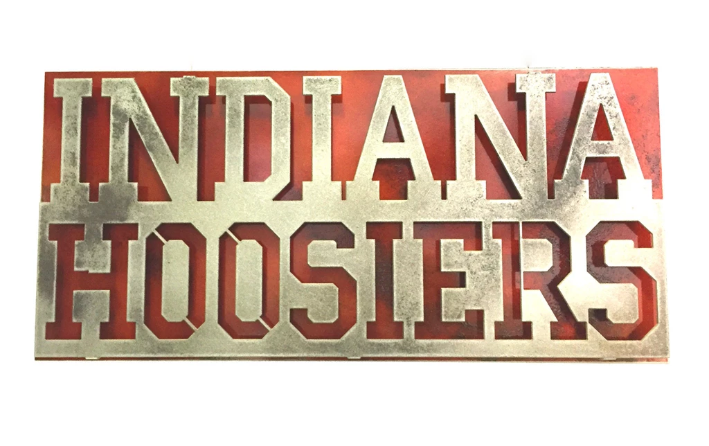 Indiana University Hoosiers Vintage Steel On Vintage Red Hex ...