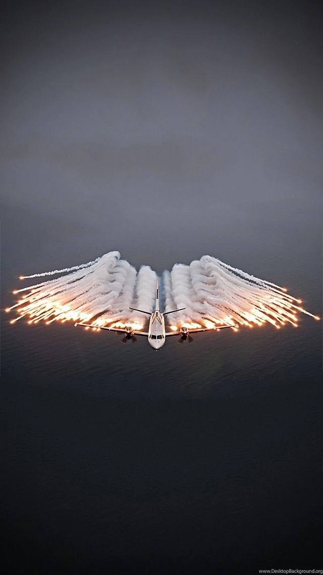 AC130 Dropping Flares iPhone 5 Wallpapers (640x1136)