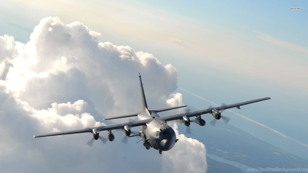 51672 Lockheed Ac 130 Rushing From The Fluffy Clouds 1920x1080 ...