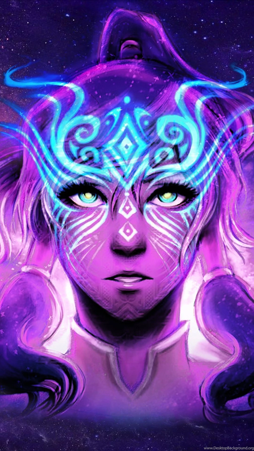 Trippy Girl In Space Mobile Phone Wallpapers Desktop Background