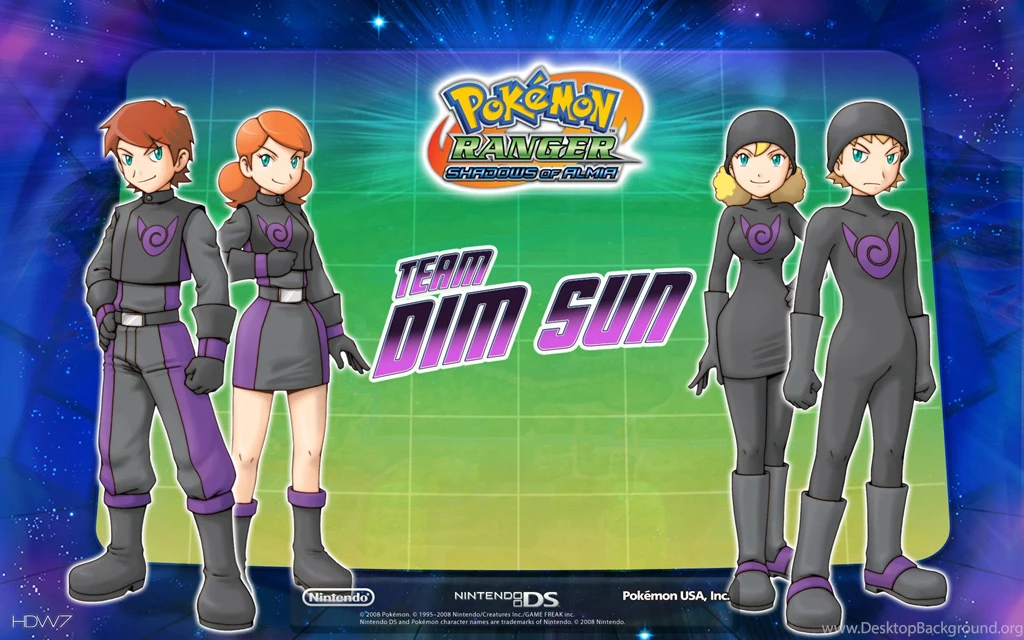 Pokemon Ranger Shadows Of Almia Team Dim Sun Widescreen Wallpapers ...