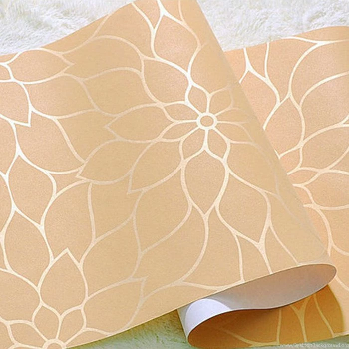 Gold Glitter Modern Wallpapers Flower Designs Textured 3d Wall ...