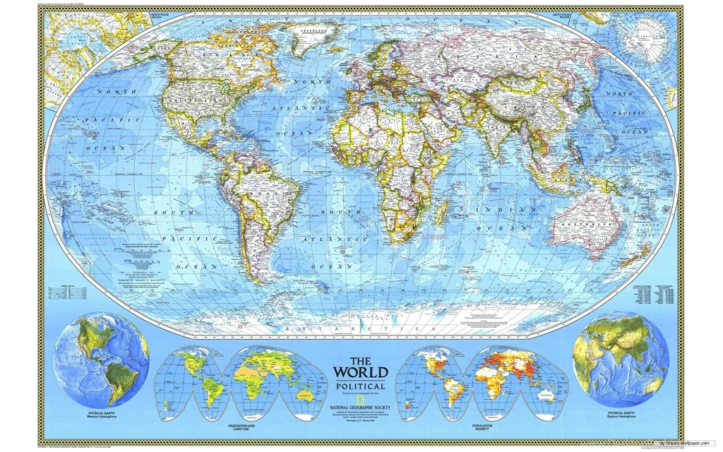 National Geographic World Map, 1920x1200 HD Wallpapers And FREE ...