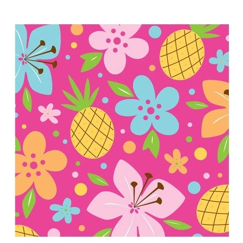 Pink Luau Fun Beverage Napkins