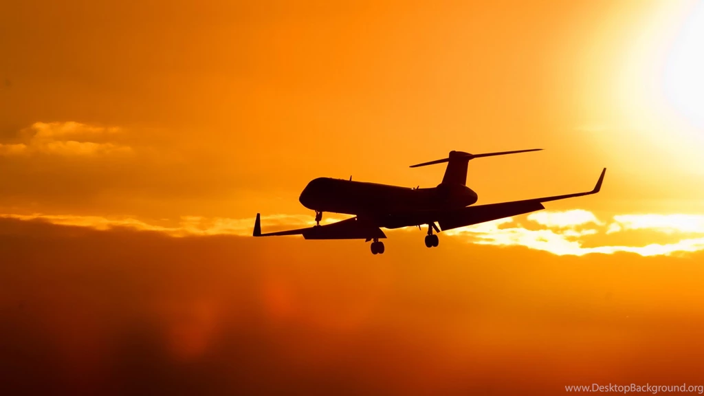 Sunset With Aircraft Free PPT Backgrounds For Your PowerPoint ...